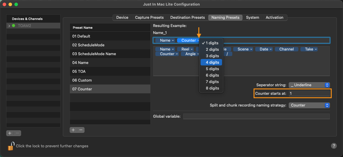 Naming Presets v.6.x screenshot 13
