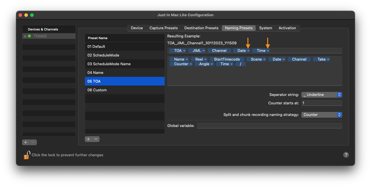 Naming Presets v.6.x screenshot 10