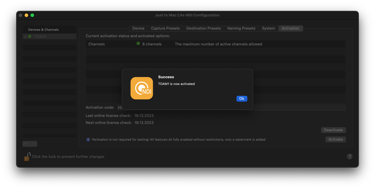 Activation v.6.x screenshot 4