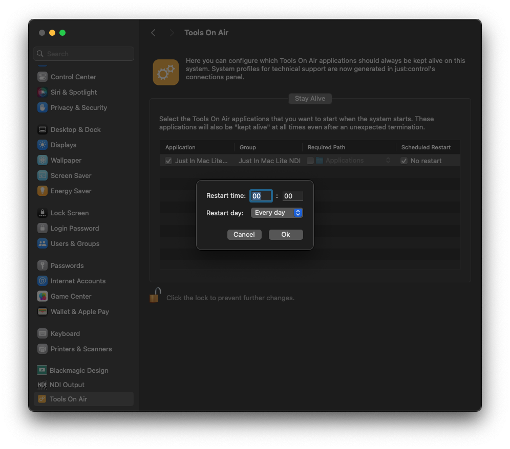 Preference Pane and Stay Alive v.6.x screenshot 4