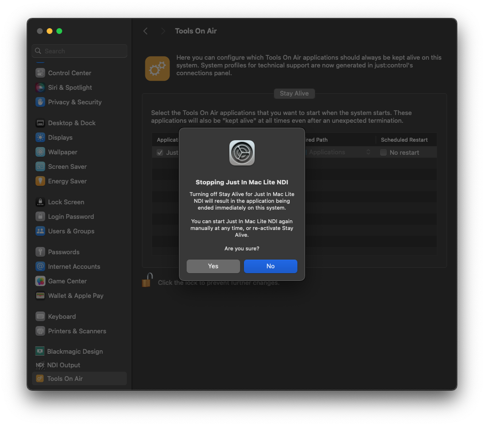 Preference Pane and Stay Alive v.6.x screenshot 3