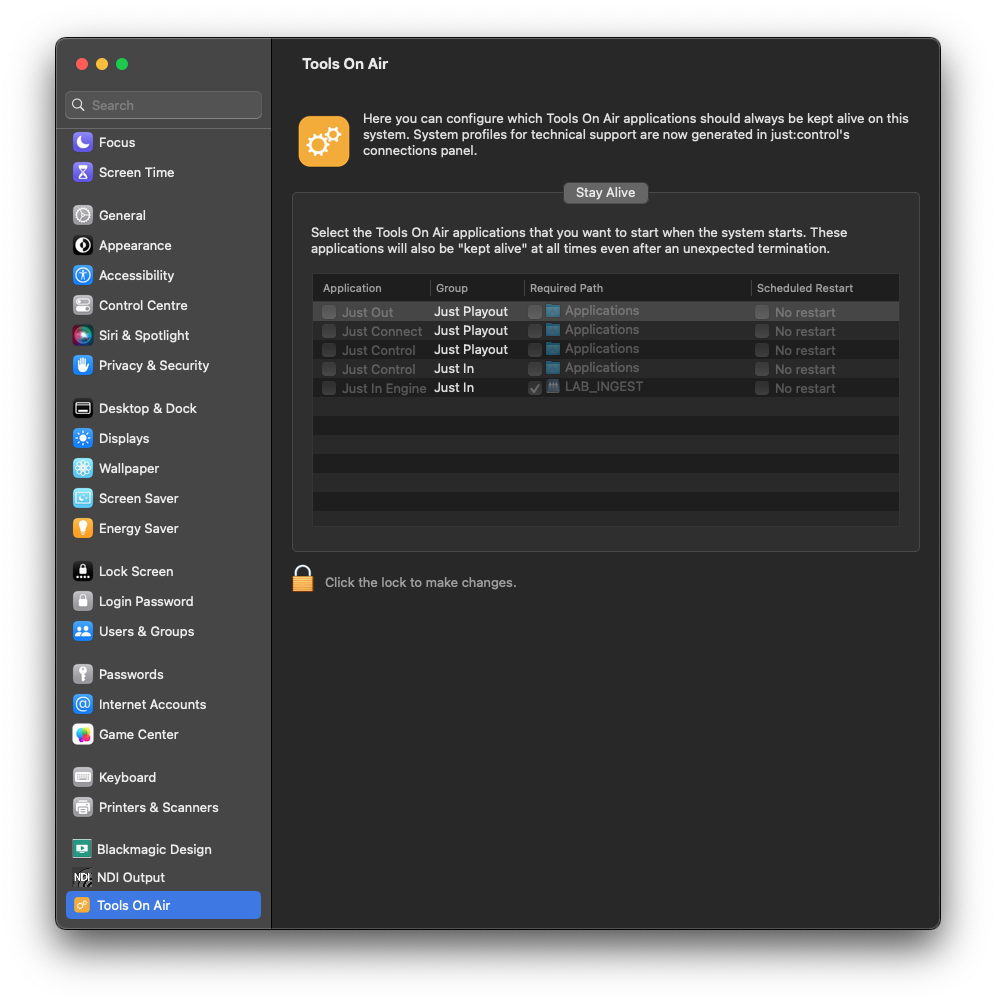 Preference Pane and Stay Alive v.2025.x screenshot 1
