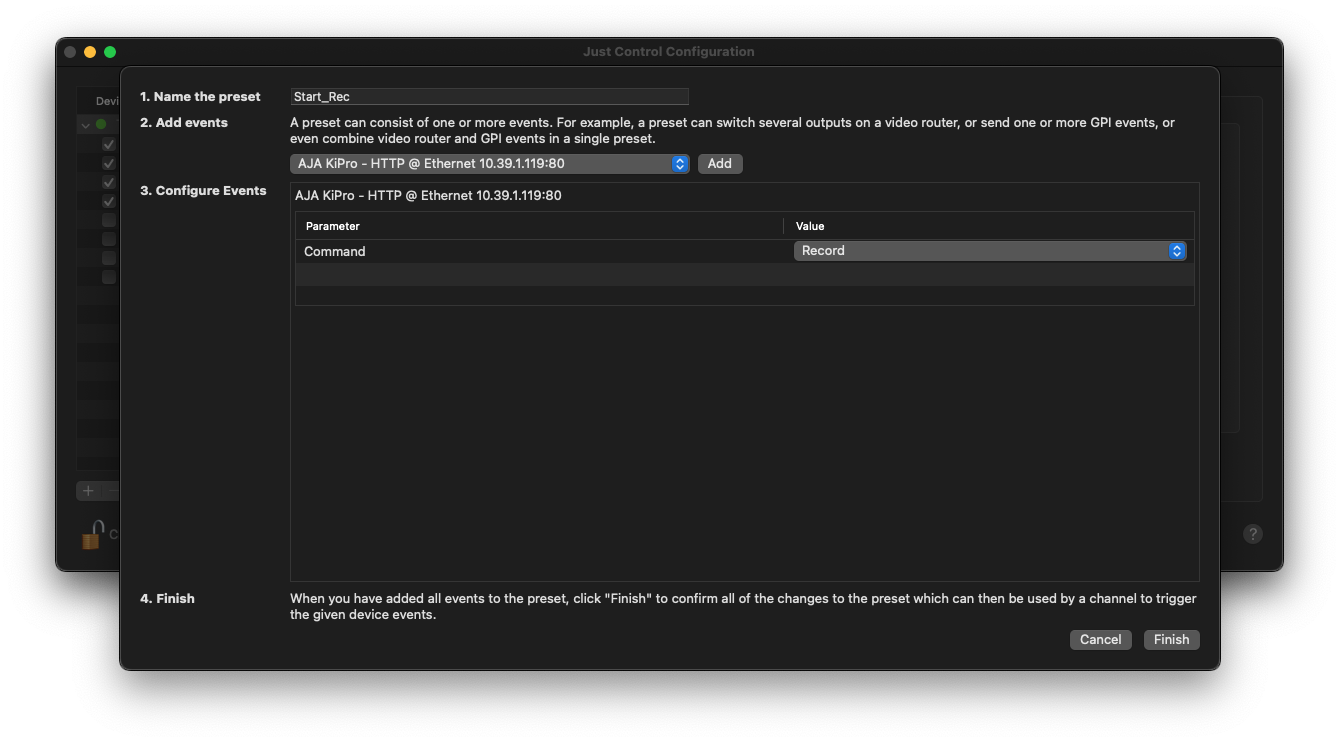 AJA Ki Pro Event Presets v.2025.x screenshot 9