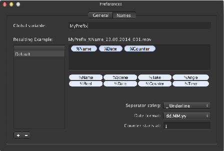 3.6 Naming Convention Presets In Just In Multi screenshot