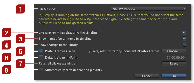 3.2 Just Play Preferences screenshot