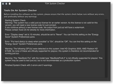 3.1 TOA System Checker screenshot
