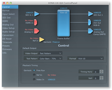 4.1 AJA Control Panel screenshot 1