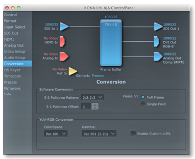 4.1 AJA Control Panel screenshot 3