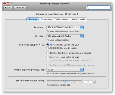 4.2 Blackmagic Preference Pane screenshot