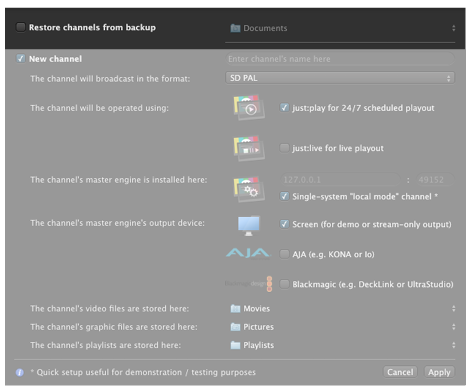 10.2 Option B: Restore Channels From Backup screenshot