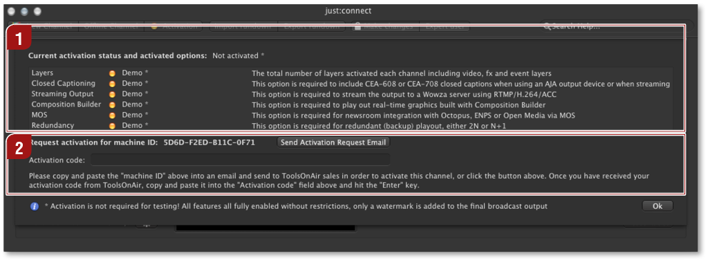 13.3 Activation screenshot