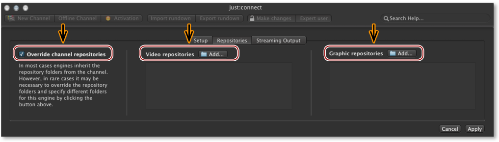 13.16 Overriding The Repository Folders Of A Channel screenshot 2