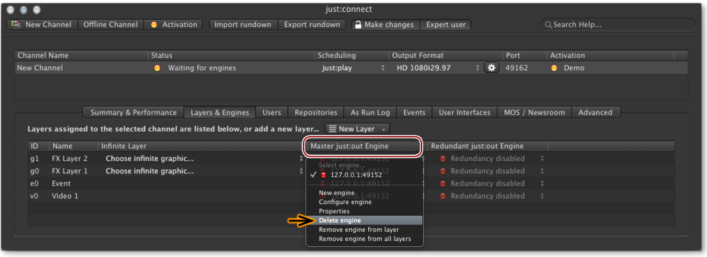 13.20 Deleting An Engine screenshot