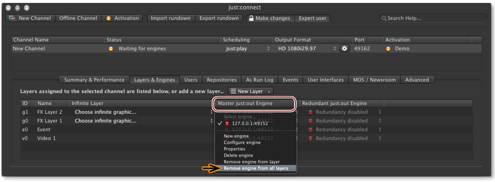 13.21 Removing An Engine From A Layer (All Layers) screenshot