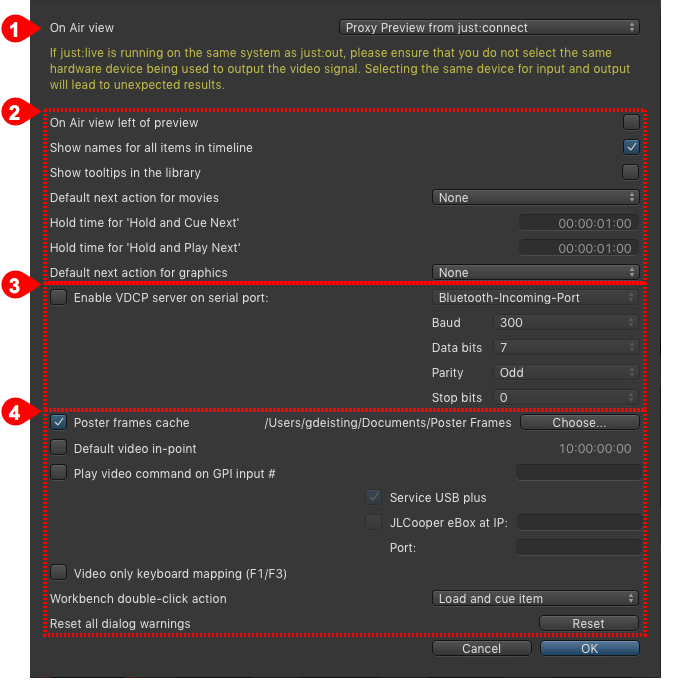 3.2 Just Live v2.0 Preferences screenshot