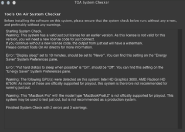 3.1 TOA System Checker (v2.0) screenshot