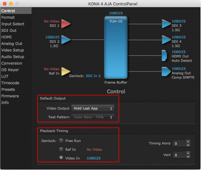4.1 AJA Control Panel (v2.0) screenshot 1