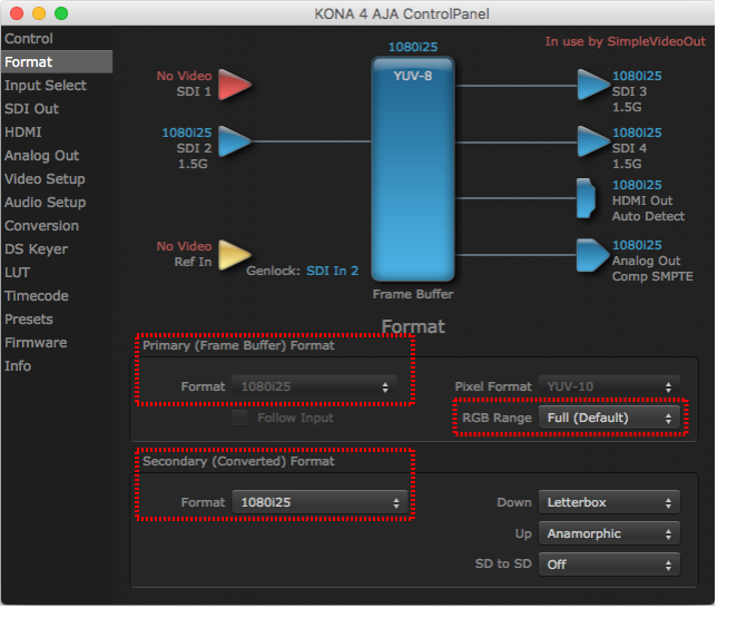 4.1 AJA Control Panel (v2.0) screenshot 2