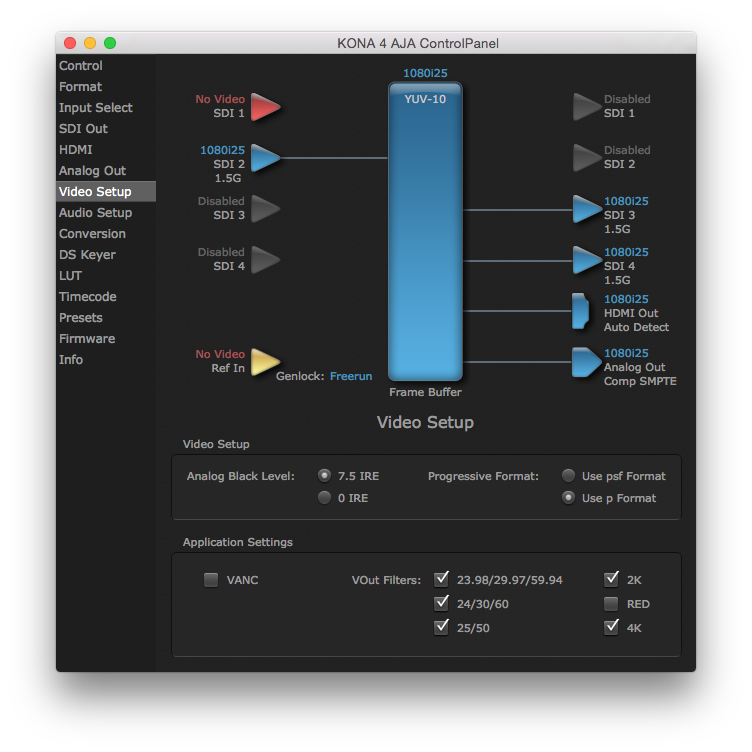 4.1 AJA Control Panel (v2.0) screenshot 3