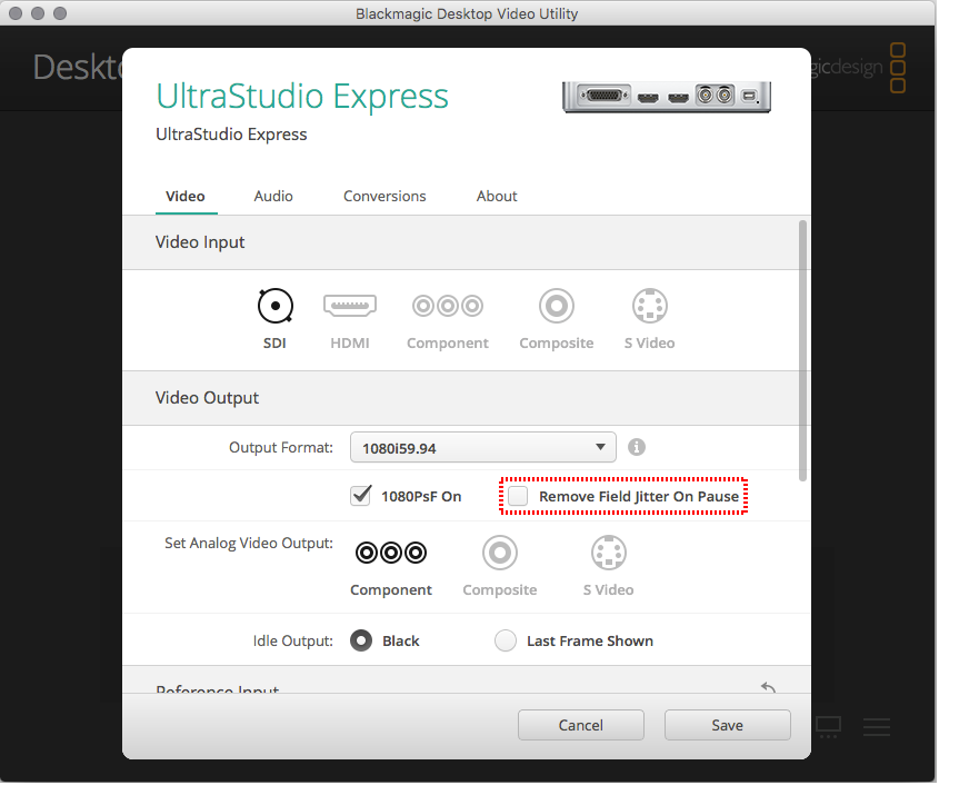4.2 Blackmagic Desktop Video Utility screenshot