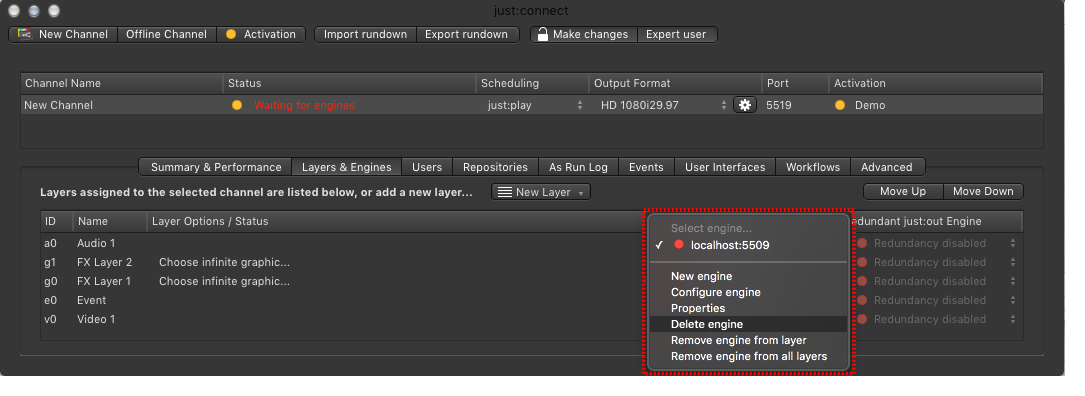 13.20 Deleting An Engine (v2.0) screenshot