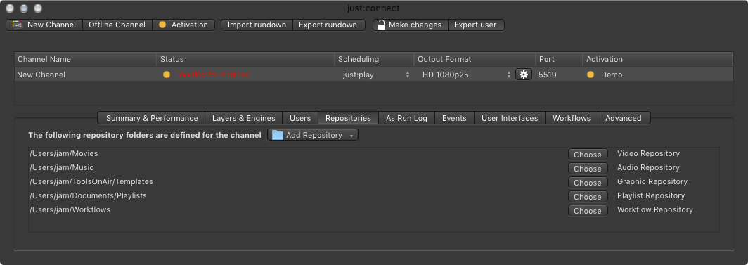 13.27 Defining The Repository Folders Of A Channel (v2.0) screenshot 1