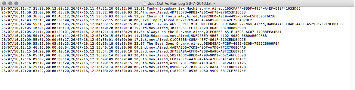 13.28 Configuring The 'As Run Log' File (v2.0) screenshot 1