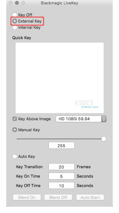 4.6 Setting Up The Video Device To Play Out Fill&Key (v2.0) screenshot 2