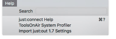 11. just:connect User Interface Overview (v2.5) screenshot 5