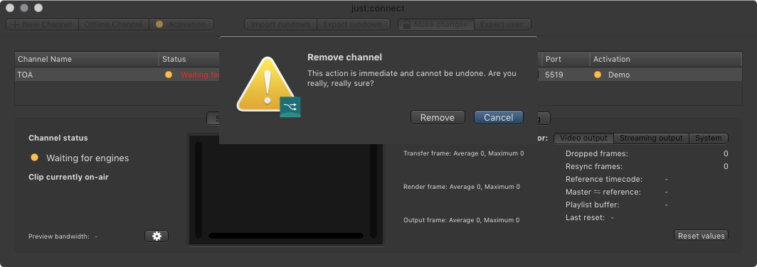 13.1 Adding or Removing an Online or Offline Channel (v2.5) screenshot 3