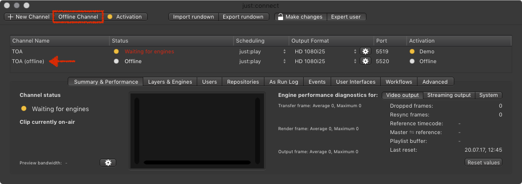 13.1 Adding or Removing an Online or Offline Channel (v2.5) screenshot 2