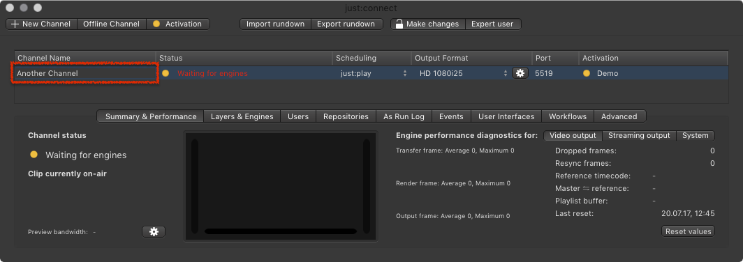 13.3 Changing the Name of an Existing Channel (v2.5) screenshot 1