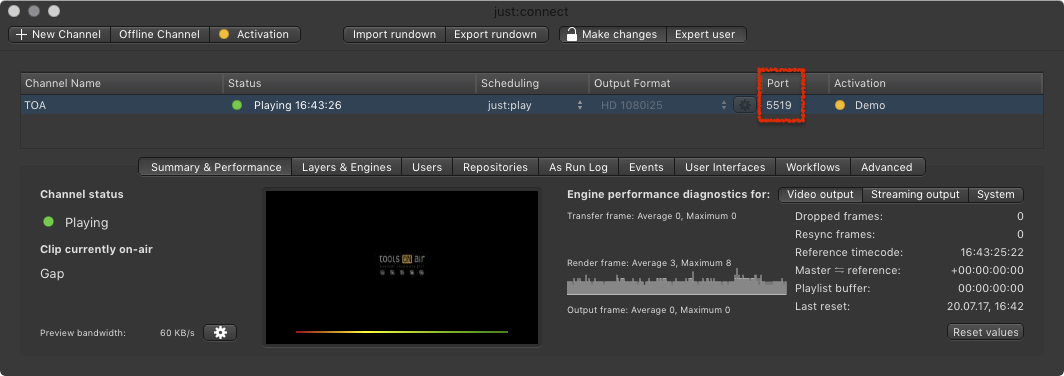13.6 Changing the Port Used by a Channel (v2.5) screenshot 4