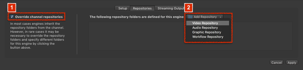 13.12 Defining & Overriding Repository Folders of a Channel (v2.5) screenshot 5
