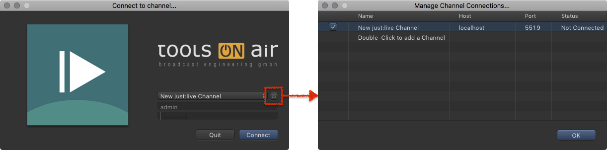 2. Just Live Channel Login (v2.5) screenshot 2