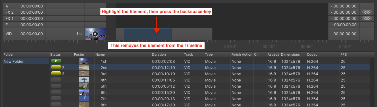 6.8 Loading & Removing Elements to/from the Timeline (v2.5) screenshot 2