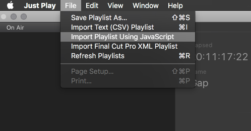 8.2 Importing Playlists using JavaScript (v2.5) screenshot