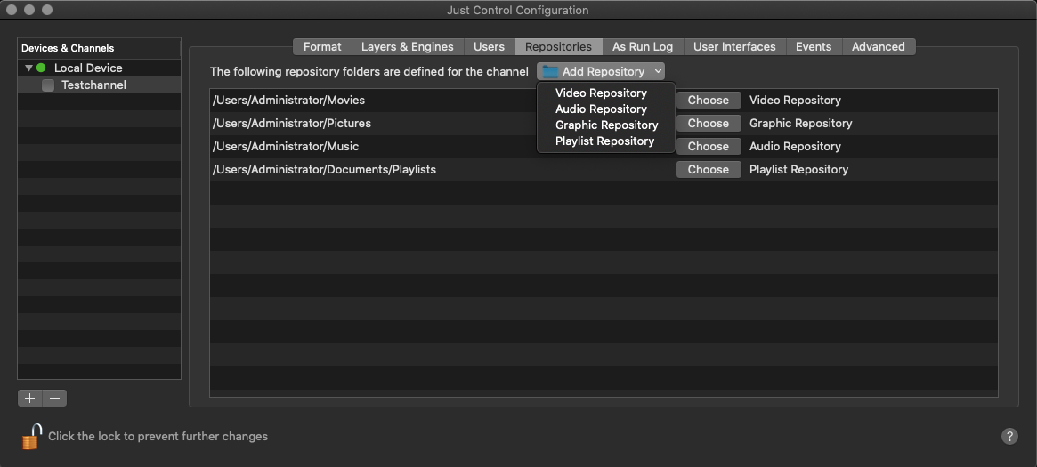 13.17 Defining & Overriding Repository Folders of a Channel (v3.0) screenshot 1