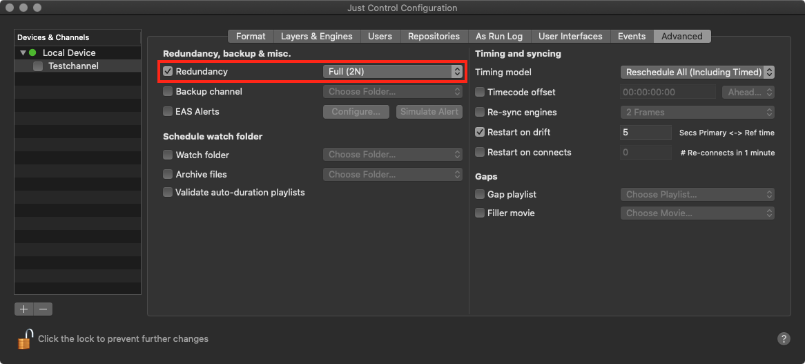 13.15 Assigning an Engine to a Channel with Redundancy (v3.0) screenshot 1