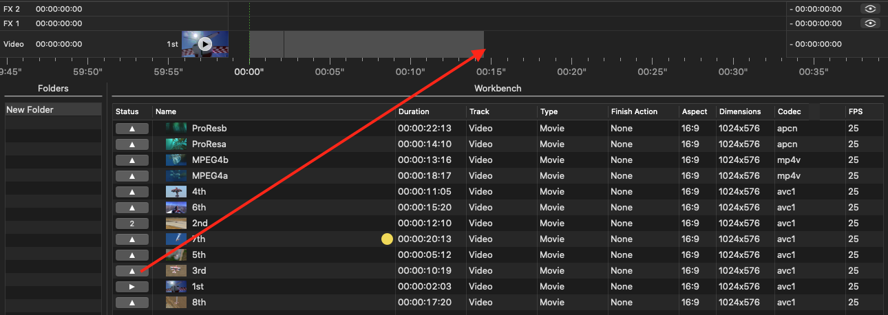 6.7 Loading & Removing Elements to/from the Timeline (v3.0) screenshot