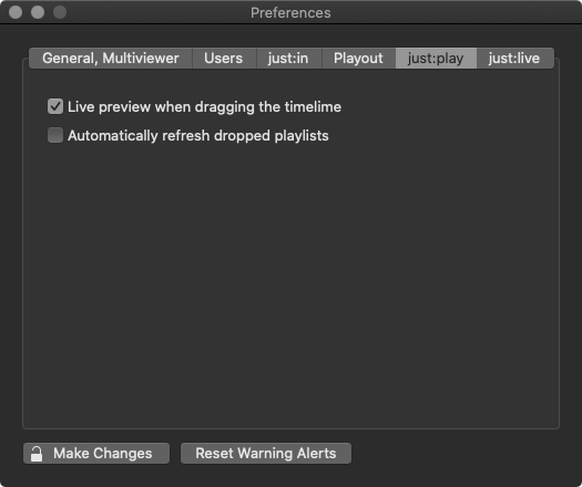 3. Just Play User Interface Overview & Preferences (v3.0) screenshot 3