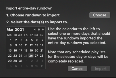 8.2 Import/Export of a full day Rundown (v3.0) screenshot 2