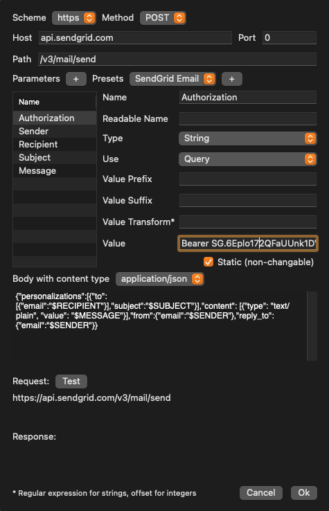 How to setup a mail notification event using SendGrid (v3.5) screenshot 7