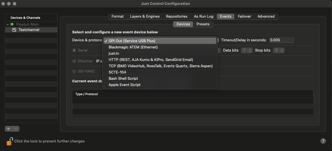 12.8 Channel - Events Tab (v.4.x) screenshot 2
