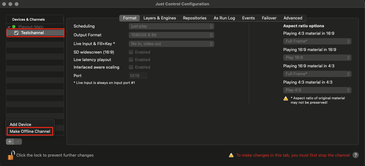 13.1 Adding or Removing an Online or Offline Channel (v.4.x) screenshot 3