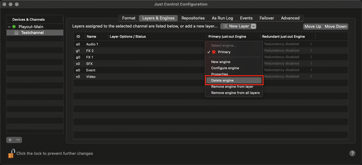13.13 Stop/Start or Deleting an Engine (v.4.x) screenshot 2