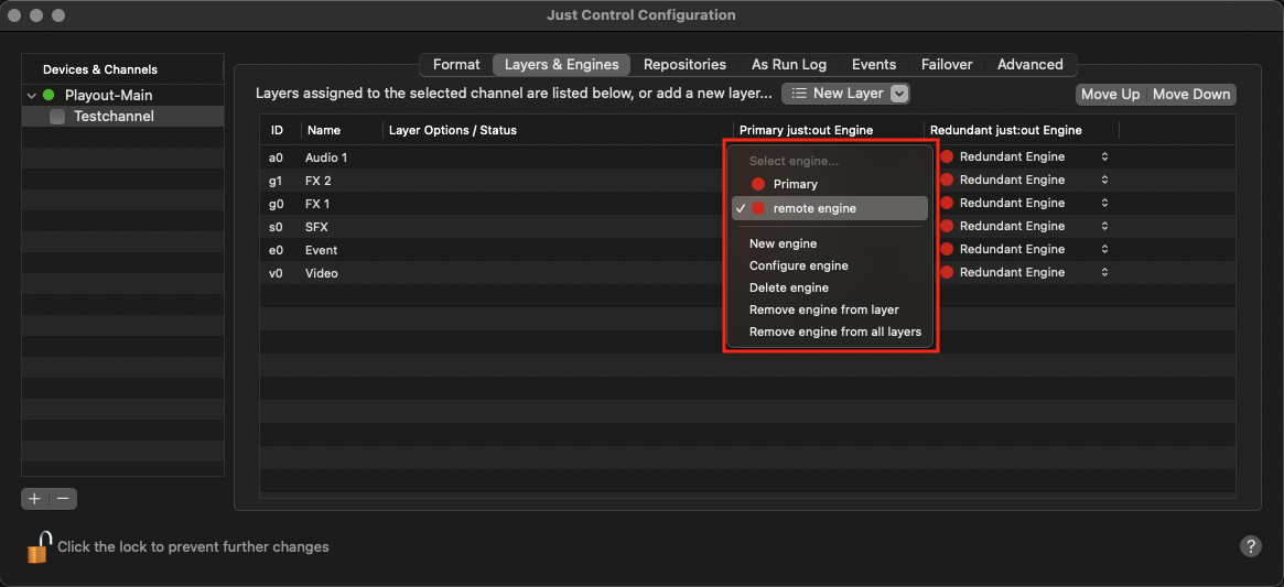 13.14 Assigning, Removing or Changing Engines from Layers (v.4.x) screenshot 2