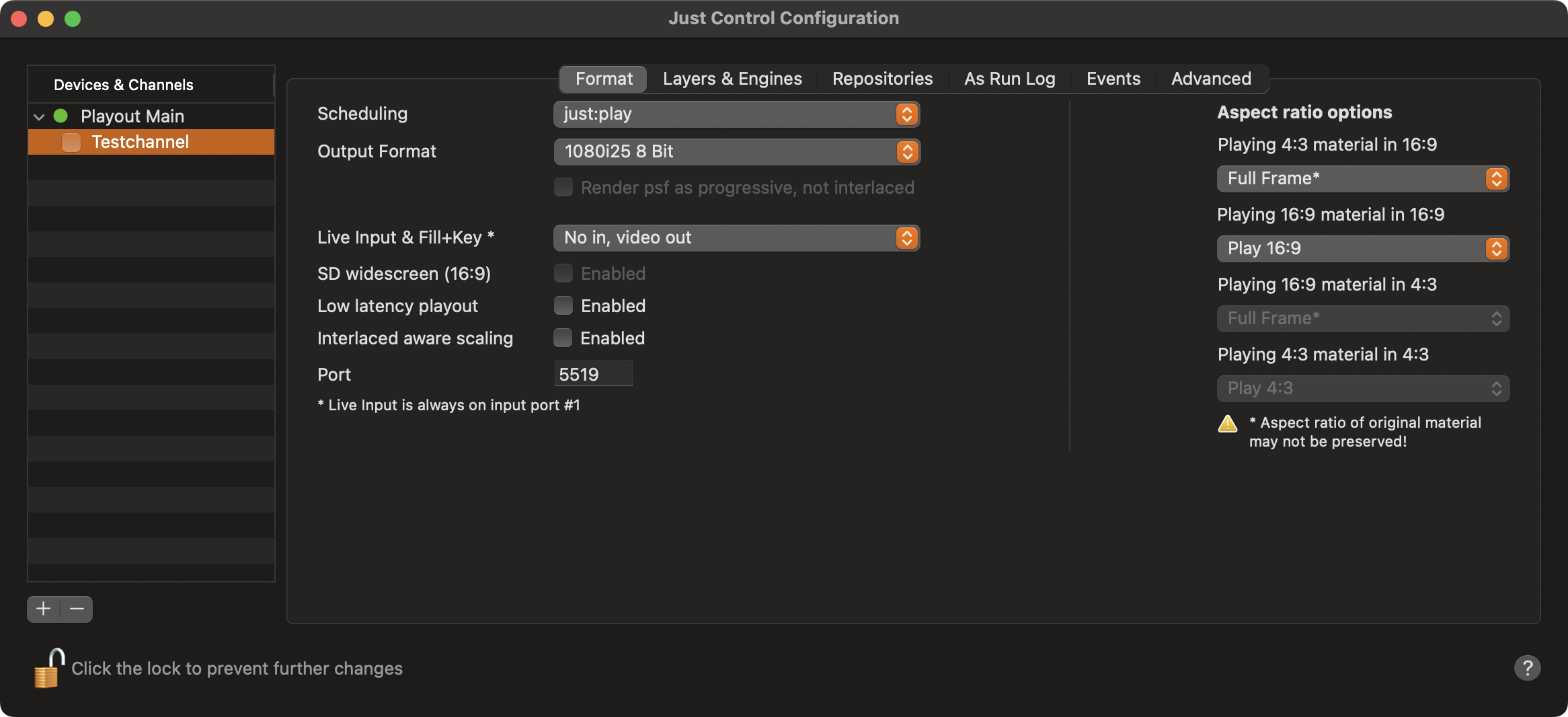 12.4 Channel - Format Tab (v.5.x) screenshot