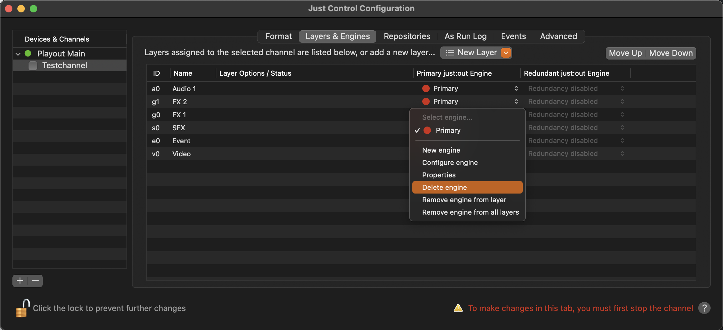 13.13 Stop/Start or Deleting an Engine (v.5.x) screenshot 2