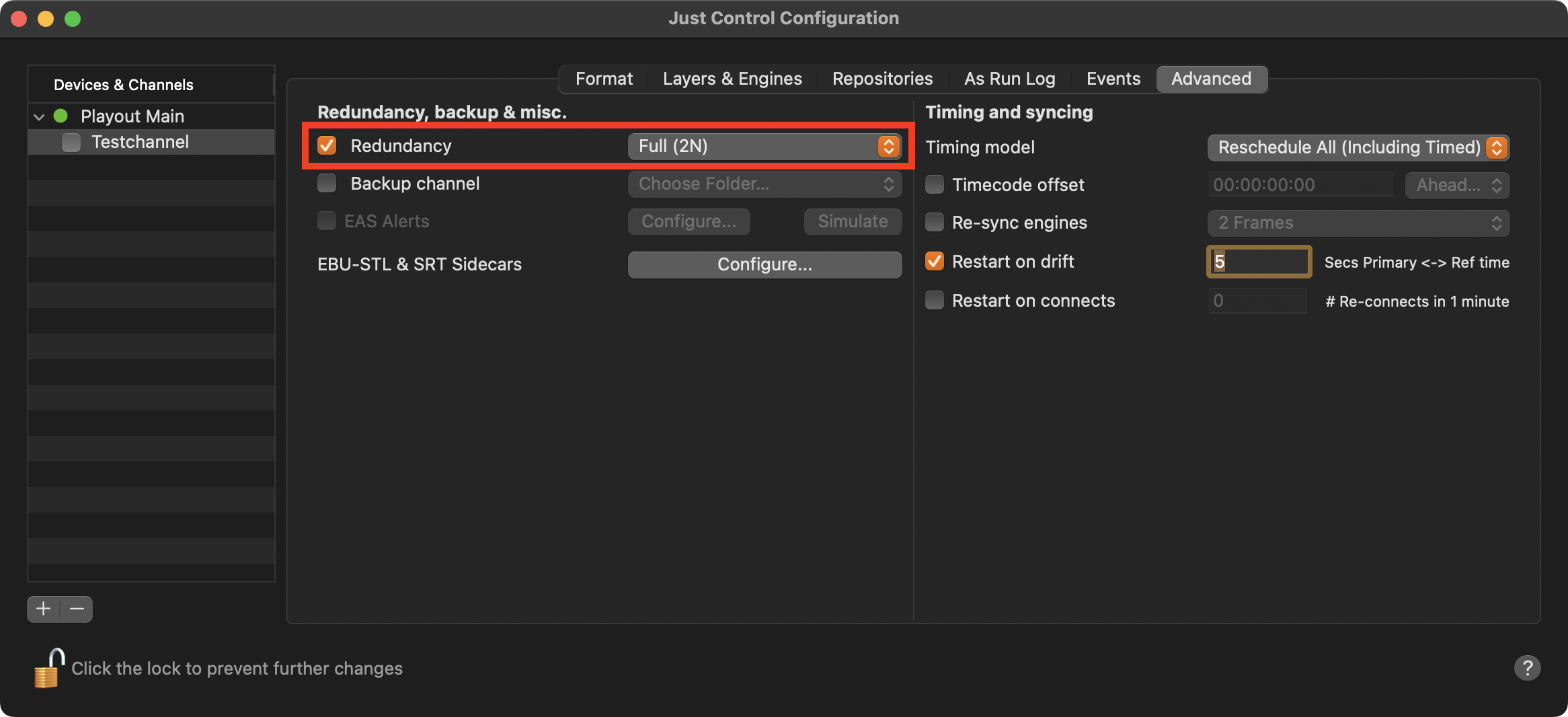 13.15 Assigning an Engine to a Channel with Redundancy (v.5.x) screenshot 1